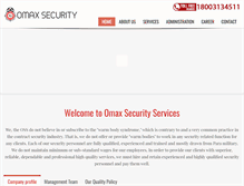 Tablet Screenshot of omaxsecurityservices.com